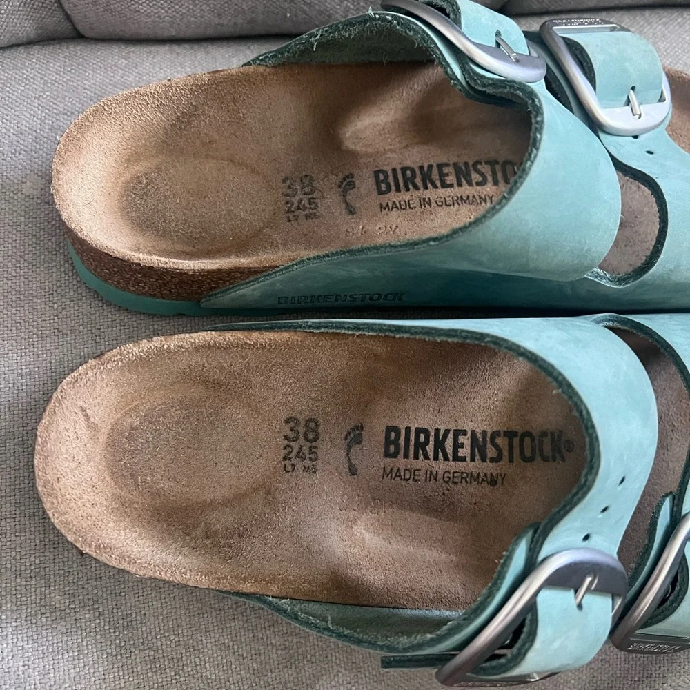 Birkenstock Arizona Nubuck Sandals Beryl - Picture 4 of 6